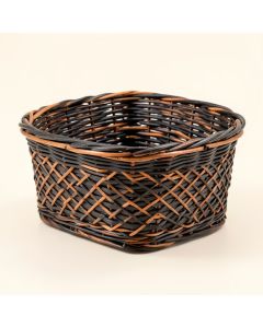Folding Wicker Grass Weaving Basket Black Diamond Pattern For Storing Cosmetics Dirty (synthetic illustration; no displayed measurements)