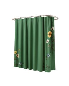 Robinett Flower Birds Single Shower Curtain + Hooks