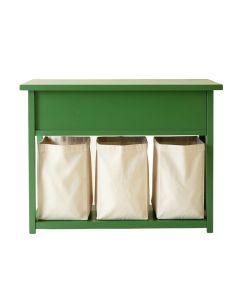 Moss Dale Laundry Sorting Station With Plain Removable Bags - Green