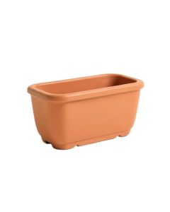 Dawn Branch Empty Railing Planter With Integral Brackets - Terracotta