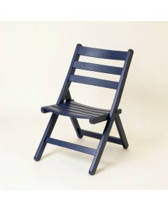 Rowan Crest Folding Outdoor Chair - Navy (synthetic illustration; no displayed measurements)