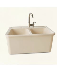 Tailor Smartdivide® 35.5 '' L X 21.25 '' W Double Basin Farmhouse Kitchen Sink (synthetic illustration; no displayed measurements)