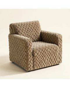 3D Bubble Lattice Box Cushion Armchair Slipcover (synthetic illustration; no displayed measurements)