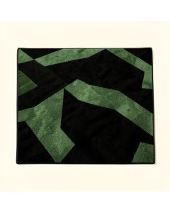 Ombre Geometric Black/Green Area Rug (synthetic illustration; no displayed measurements)