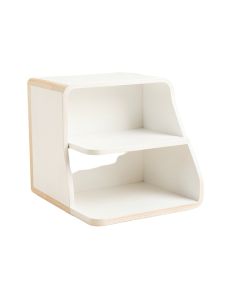 Cliff Bend Empty Mug-Storage Cabinet Insert - White