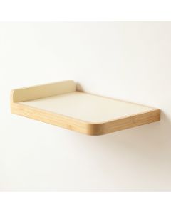 Slate Bend Wall-Mounted Cat Perch - Cream (synthetic illustration; no displayed measurements)