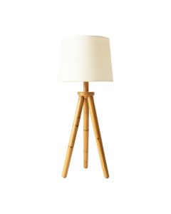 Dawn Dale Floor Lamp With A Plain Fabric Shade - Ivory