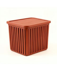 Fern Bend Laundry Hamper - Terracotta (synthetic illustration; no displayed measurements)