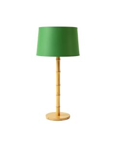 Pine Branch Floor Lamp With A Plain Fabric Shade - Green (synthetic illustration; no displayed measurements)