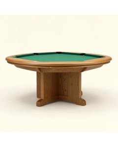 52 '' 8 - Player Oak Poker Table (synthetic illustration; no displayed measurements)