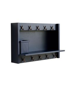 Laurel Crossing Wall-Mounted Entryway Organizer Shelf - Navy (synthetic illustration; no displayed measurements)