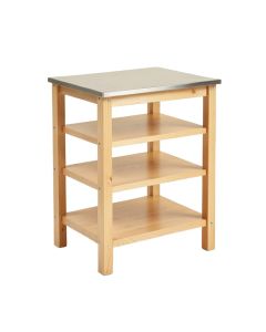 London 3 Tier Kitchen Cart With Stainless Steel Top