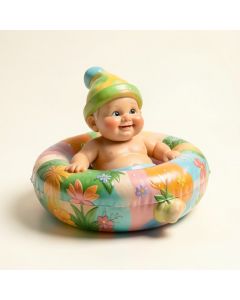 Emeline Sunbathing Sal Pool Floater Gnome Satue (synthetic illustration; no displayed measurements)