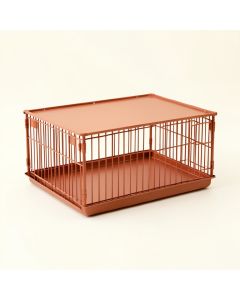 Flint Field Empty Furniture-Style Pet Crate - Terracotta (synthetic illustration; no displayed measurements)