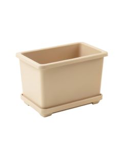 Hazel Crest Empty Raised Planter - Beige