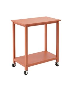 Spruce Bend Empty Rolling Workshop Cart - Terracotta (synthetic illustration; no displayed measurements)