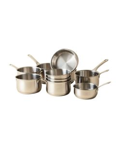 Ayesha Home Collection Stainless Steel Cookware Set , 11-Piece
