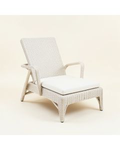 Stone Branch Outdoor Lounge Chair - White (synthetic illustration; no displayed measurements)