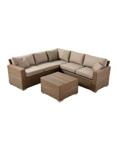 Outdoor Patio 7 Piece Rattan Sectional Seating Group With Cushions