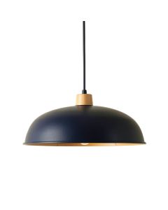 Birch Crest Pendant Light Suspended From One Plain Cable - Navy (synthetic illustration; no displayed measurements)