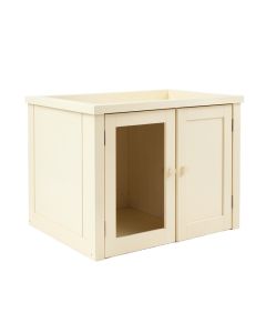 Hill Dell Empty Furniture-Style Litter Enclosure - Cream (synthetic illustration; no displayed measurements)