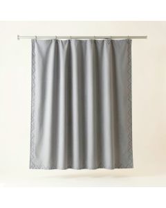 Sage Crossing Shower Curtain Hanging Flat From A Plain Rod - Gray (synthetic illustration; no displayed measurements)