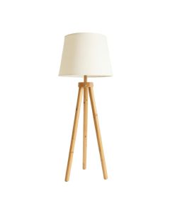 Briar Canyon Floor Lamp With A Plain Fabric Shade - Ivory (synthetic illustration; no displayed measurements)