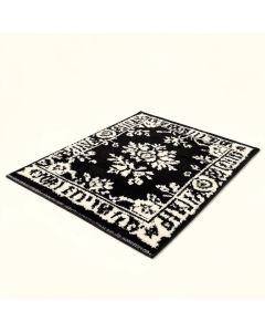 Highland Fling Tufted Wool Black/White Rug (synthetic illustration; no displayed measurements)