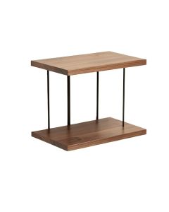 Alyssa Solid Wood Metal Wire Wall Shelf