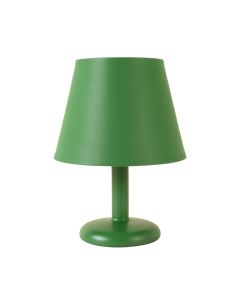 Linden Brook Table Lamp With A Plain Fabric Shade - Green