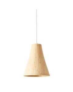 Ash Dell Pendant Light Suspended From One Plain Cable - Beige