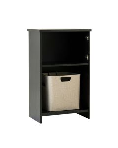 Laurel Crossing Freestanding Pull-Out Hamper Cabinet - Black