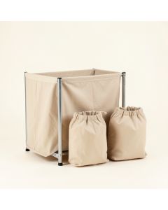 Maple Canyon Laundry Sorting Station With Plain Removable Bags - Beige (synthetic illustration; no displayed measurements)