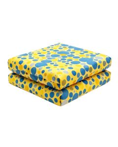 Aqua Circles Inner Dots 60S 70S Inspired Horizontal Artwork Duvet Cover Set (synthetic illustration; no displayed measurements)