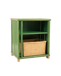 Lake Crest Freestanding Pull-Out Hamper Cabinet - Green