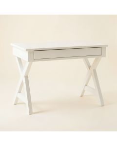 Rowan Crest Writing Desk - White (synthetic illustration; no displayed measurements)