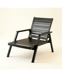 Summit Branch Outdoor Lounge Chair - Black (synthetic illustration; no displayed measurements)
