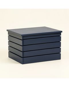 Stone Bluff Closed Outdoor Storage Box - Navy (synthetic illustration; no displayed measurements)