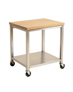 Galien Metal Kitchen Cart With Solid + Manufactured Wood Top (synthetic illustration; no displayed measurements)