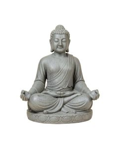 Indoor Outdoor Polyresin Meditating Sitting Buddha Zen Statue