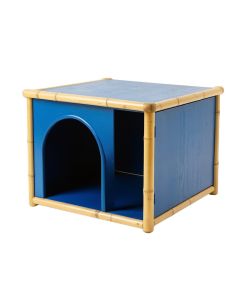 Elm Bridge Empty Furniture-Style Litter Enclosure - Blue (synthetic illustration; no displayed measurements)