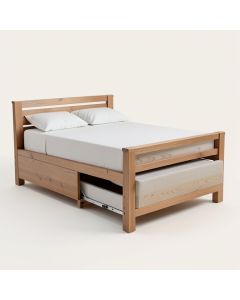 Mickel Modern And Contemporary Fabric Twin Daybed With Trundle (synthetic illustration; no displayed measurements)
