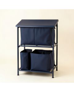 Cliff Canyon Laundry Sorting Station With Plain Removable Bags - Navy (synthetic illustration; no displayed measurements)