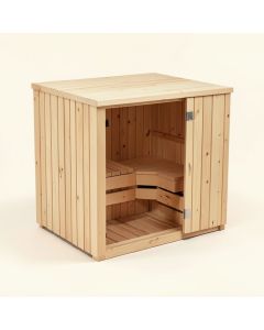 4 Person Traditional Steam Sauna (synthetic illustration; no displayed measurements)