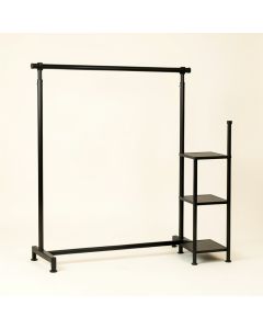 Field Arc Empty Garment Rack (synthetic illustration; no displayed measurements)