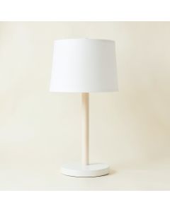 Stone Branch Table Lamp With A Plain Fabric Shade - White (synthetic illustration; no displayed measurements)