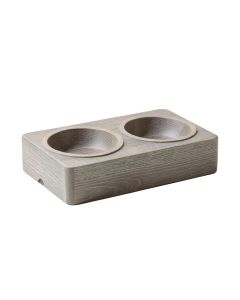 Hill Branch Pet Feeding Stand With Two Plain Empty Bowls - Gray