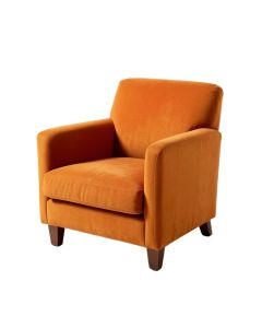 Upholstered Arm Chair In Orange