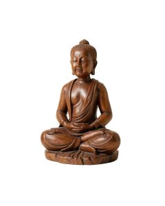 Adrina Handcrafted Meditative Calm Indonesian Suar Wood Yoga Figurine Sculpture