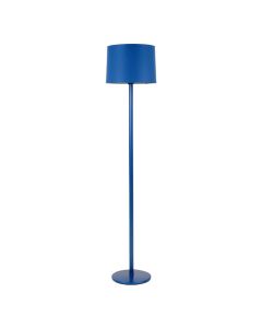 Holly Bluff Floor Lamp With A Plain Fabric Shade - Blue (synthetic illustration; no displayed measurements)